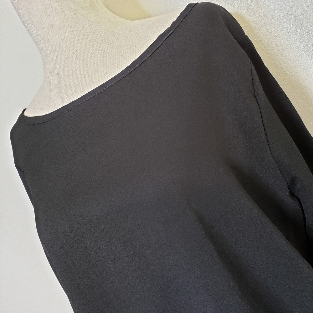 Boutique New Black Hem Dip Blouse Small & XL - Picture 5 of 11